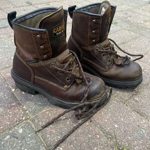 Carolina Built for Work Brown Rugged Leather Work Boots for kids